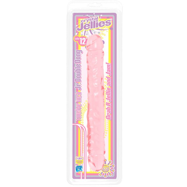 Crystal Jellies - Double Dong Jr. Pink 12in - Royal Sins