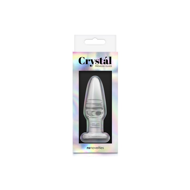 Crystal Tapered Glass Anal Plug Small Clear - Royal Sins