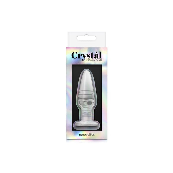 Crystal Tapered Glass Anal Plug Small Clear - Royal Sins