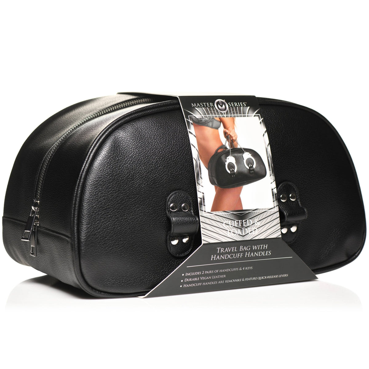 Cuffed and Loaded Travel Bag with Handcuff Handles - Royal Sins