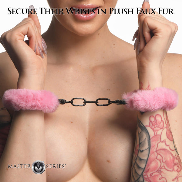 Cuffed in Fur Furry Handcuffs - Pink - Royal Sins