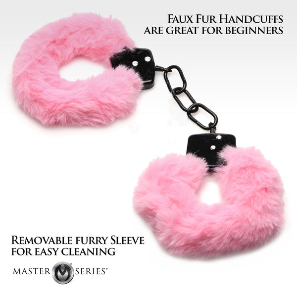 Cuffed in Fur Furry Handcuffs - Pink - Royal Sins