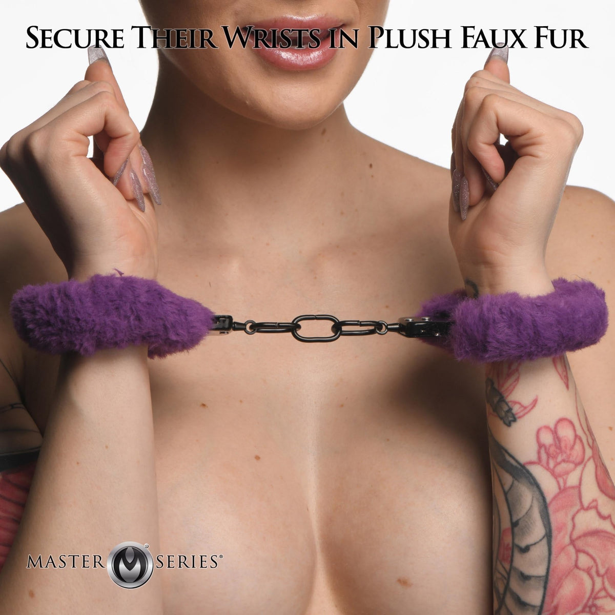 Cuffed in Fur Furry Handcuffs - Purple - Royal Sins