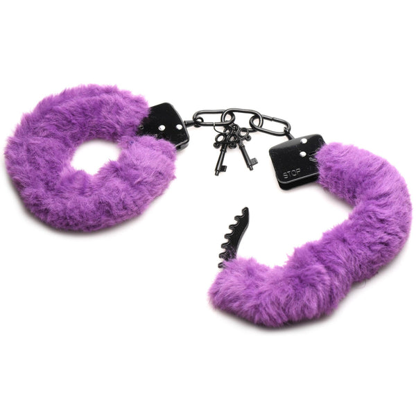 Cuffed in Fur Furry Handcuffs - Purple - Royal Sins