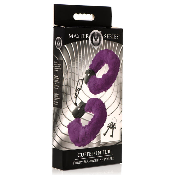 Cuffed in Fur Furry Handcuffs - Purple - Royal Sins