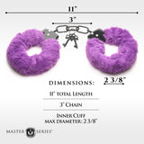 Cuffed in Fur Furry Handcuffs - Purple - Royal Sins