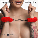 Cuffed In Fur Furry Handcuffs - Red - Royal Sins