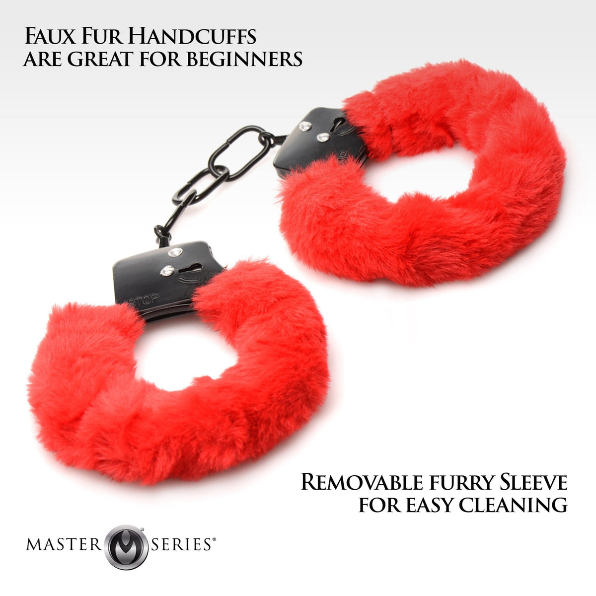 Cuffed In Fur Furry Handcuffs - Red - Royal Sins