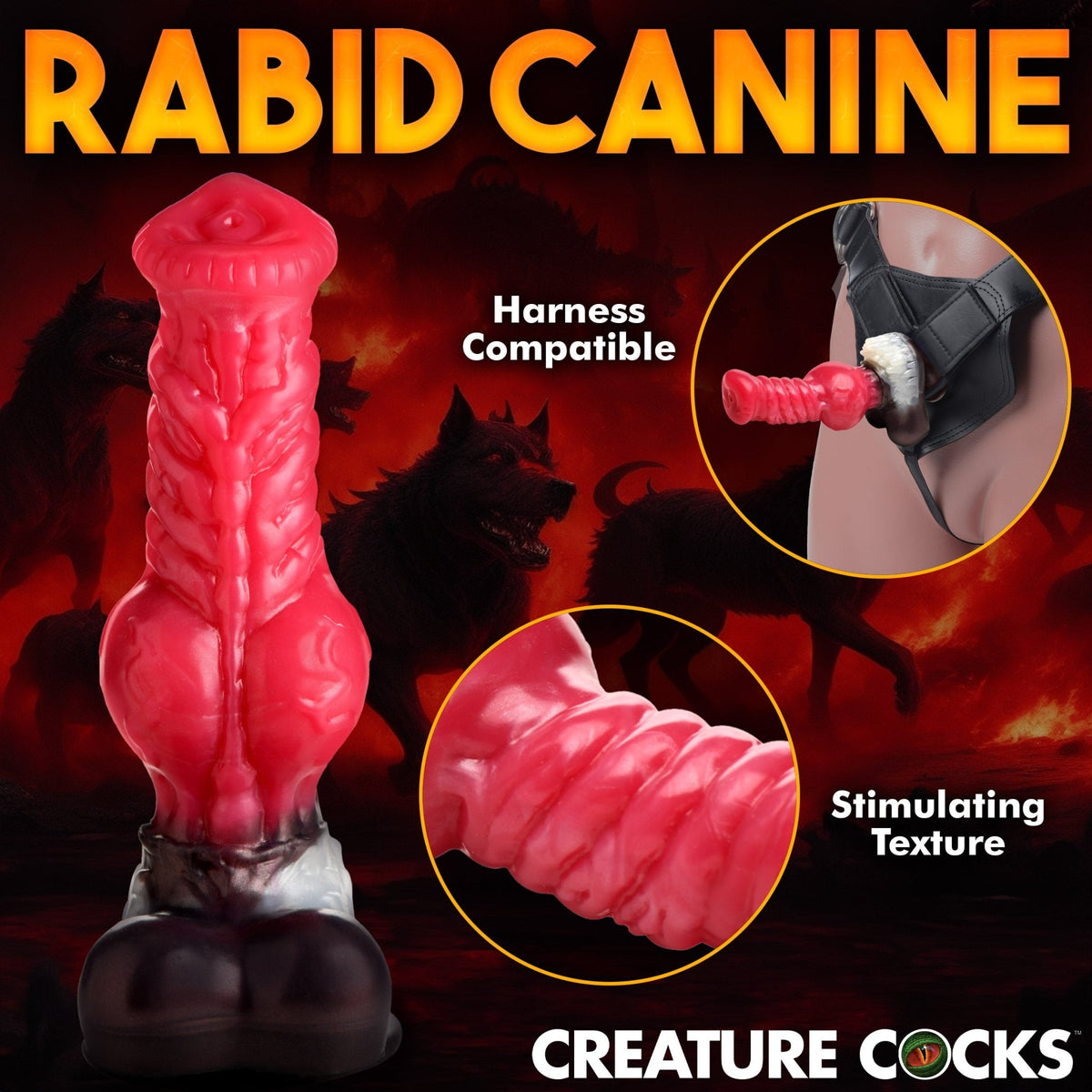 Cujo Canine Silicone Dildo - Large - Royal Sins