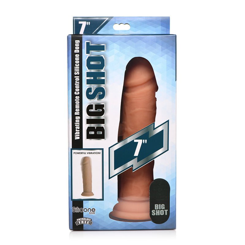 Curve Toys Big Shot 7 in. Vibrating Silicone Dildo with Suction Cup Light - Royal Sins