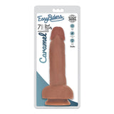 Curve Toys Easy Riders 7 in. Dual Density Dildo with Balls & Suction Cup Tan - Royal Sins