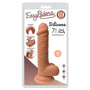 Curve Toys Easy Riders 7 in. Dual Density Silicone Dildo with Balls & Suction Cup Light - Royal Sins