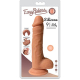 Curve Toys Easy Riders 9 in. Dual Density Silicone Dildo with Balls & Suction Cup Light - Royal Sins