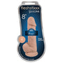 Curve Toys FLESHSTIXXX 8 in. Posable Silicone Dildo with Balls & Suction Cup Beige - Royal Sins