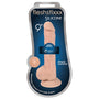 Curve Toys FLESHSTIXXX 9 in. Posable Silicone Dildo with Balls & Suction Cup Beige - Royal Sins