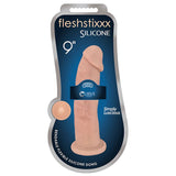 Curve Toys FLESHSTIXXX 9 in. Posable Silicone Dildo with Suction Cup Beige - Royal Sins