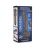 Curve Toys FLESHSTIXXX Rechargeable 8 in. Posable Vibrating Dildo with Balls & Suction Cup Brown - Royal Sins
