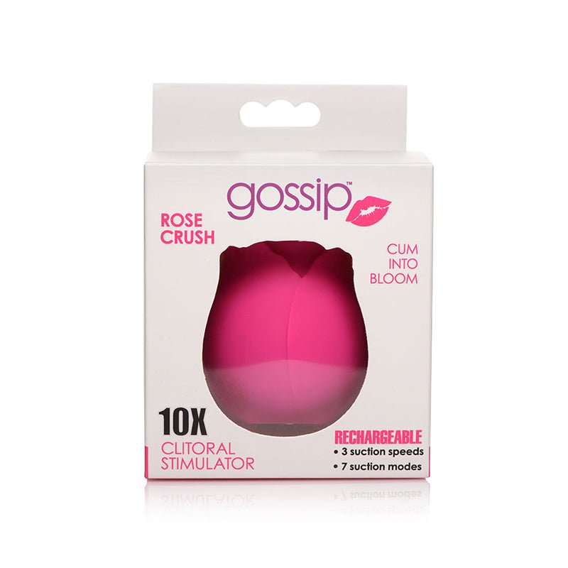 Curve Toys Gossip Cum Into Bloom Rechargeable Silicone Clitoral Stimulator Rose Crush Magenta - Royal Sins