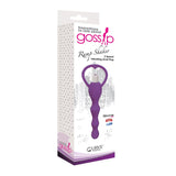 Curve Toys Gossip Rump Shaker Waterproof Silicone Beaded Vibrating Anal Plug Violet - Royal Sins