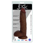 Curve Toys Jock 9 in. Dildo with Balls & Suction Cup Brown - Royal Sins