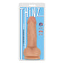 Curve Toys Thinz 6 in. Slim Dildo with Balls & Suction Cup Beige - Royal Sins