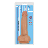 Curve Toys Thinz 7 in. Slim Dildo with Balls & Suction Cup Beige - Royal Sins