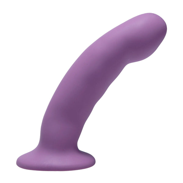 Curved Purple Silicone Strap On Harness Dildo - Royal Sins