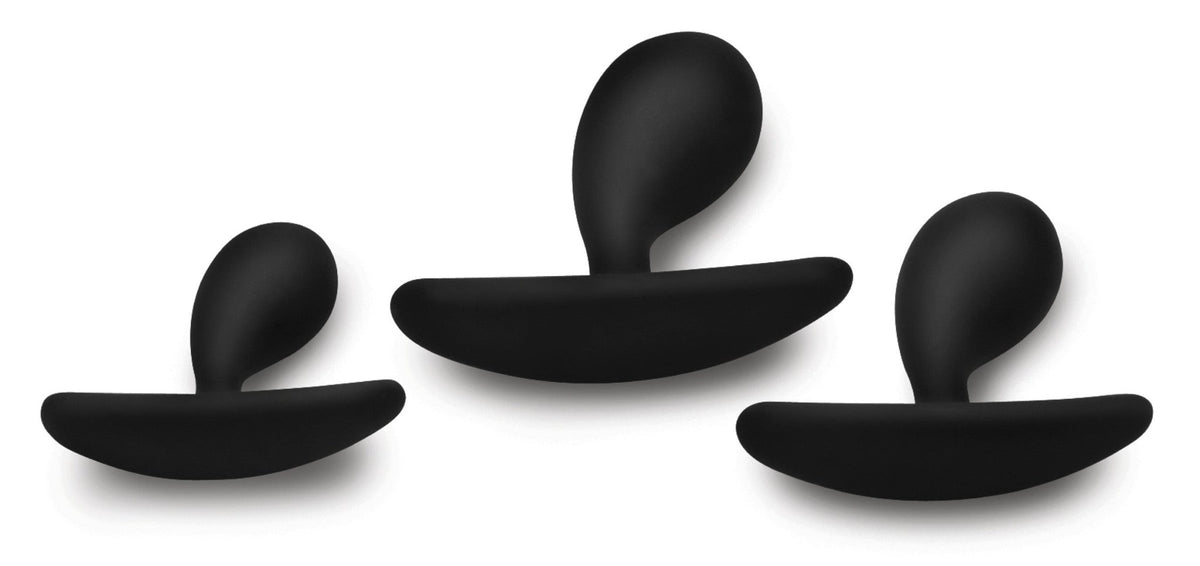 Dark Droplets 3 Piece Curved Silicone Anal Trainer Set - Royal Sins