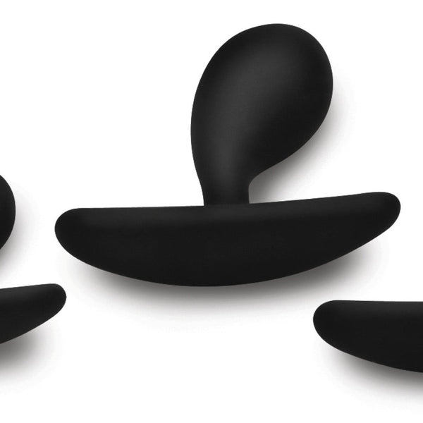 Dark Droplets 3 Piece Curved Silicone Anal Trainer Set - Royal Sins