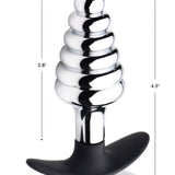 Dark Hive Metal and Silicone Ribbed Anal Plug - Royal Sins