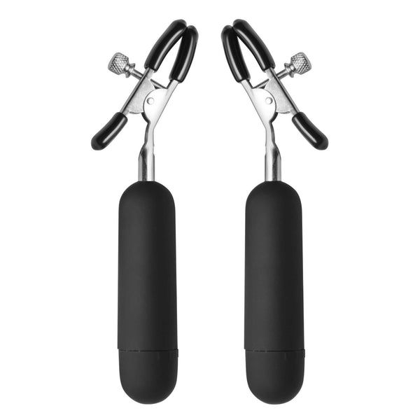 Dark Passion Vibrating Nipple Clamps - Royal Sins