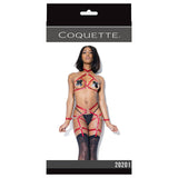 Darque Harness Top And Crotchless Panty Merlot - Royal Sins