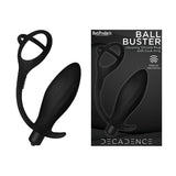 Decadence Ball Buster Anal Plug With Ring Black - Royal Sins