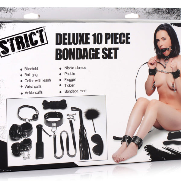 Deluxe 10 Piece Bondage Set - Royal Sins