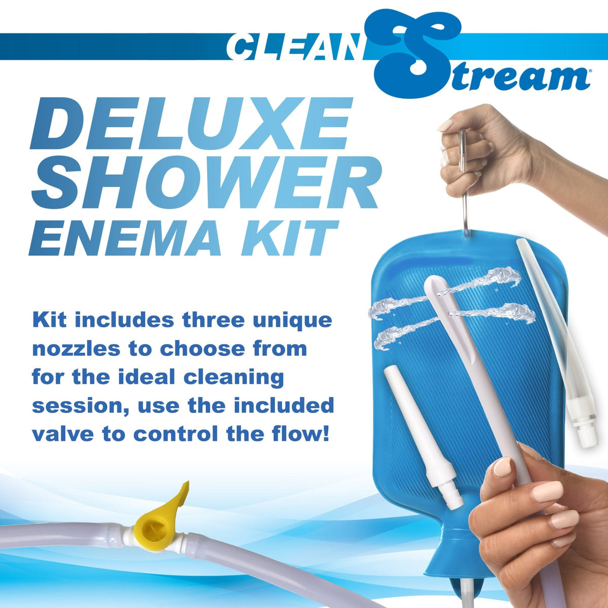 Deluxe Shower Enema Kit with 5 Tips - Royal Sins