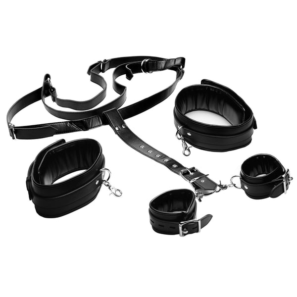 Deluxe Thigh Sling With Wrist Cuffs - Royal Sins