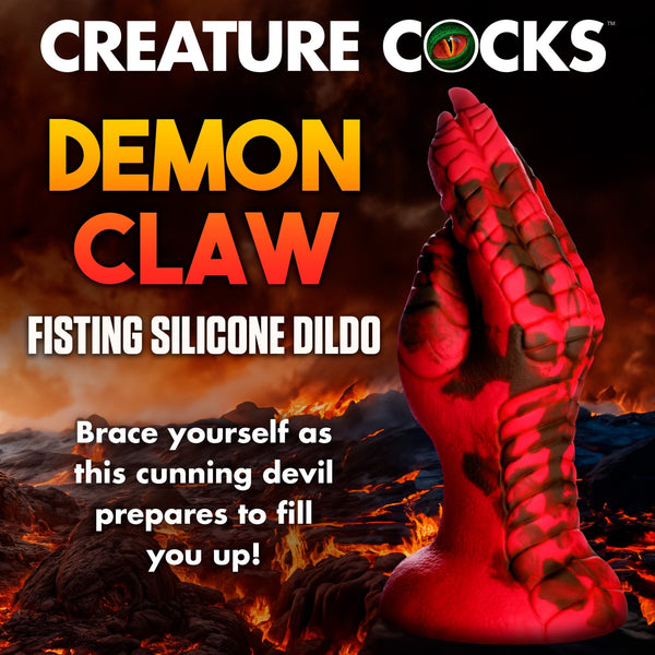 Demon Claw Fisting Silicone Dildo - Red - Royal Sins