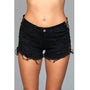 Denim Shorts Lace - Up Side Detail Black Large Packaging Hanging - Royal Sins