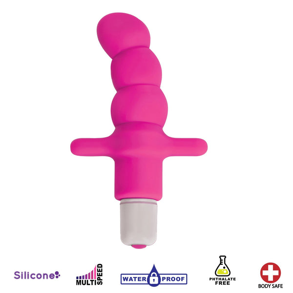 Desire Silicone Vibrating Anal Probe - Pink - Royal Sins