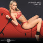 Detachable Kinky Couch Sex Chaise with Love Pillows - Red - Royal Sins