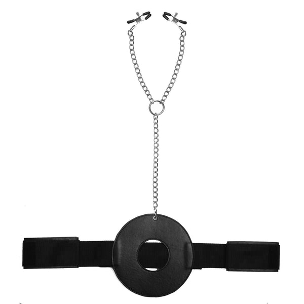 Detained Restraint System with Nipple Clamps - Royal Sins