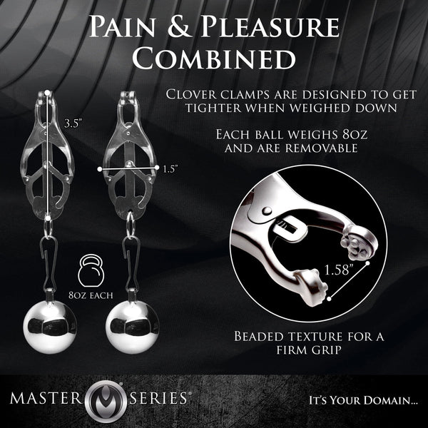 Deviant Monarch Weighted Nipple Clamps - Royal Sins