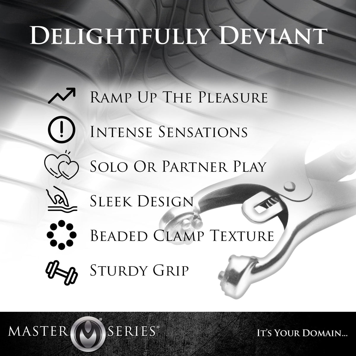 Deviant Monarch Weighted Nipple Clamps - Royal Sins