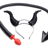 Devil Tail Anal Plug and Horns Set - Royal Sins