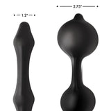 Devils Rattle Inflatable Silicone Anal Plug with Cock and Ball Ring - Royal Sins