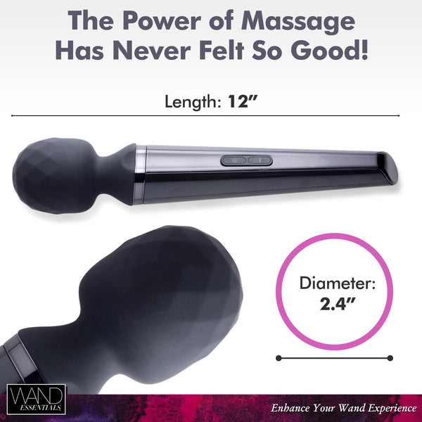 Diamond Head 24X Rechargeable Silicone Wand Massager - Royal Sins