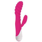 Diana 20x Rippled Silicone Rabbit Vibe - Pink - Royal Sins