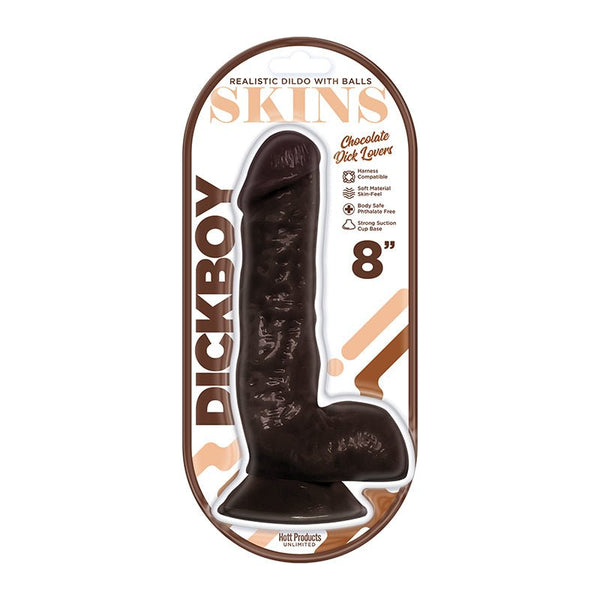 Dickboy Skins Dildo 8 in. Chocolate Lovers - Royal Sins