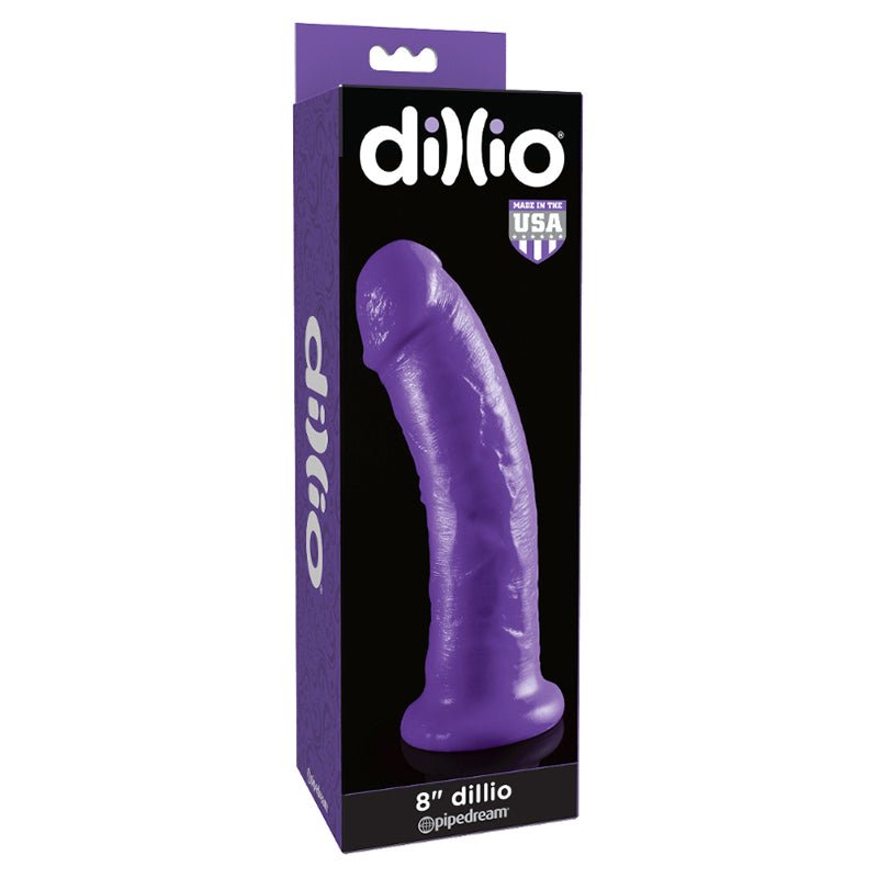 Dillio 8 in. Realistic Dildo With Suction Cup Purple - Royal Sins