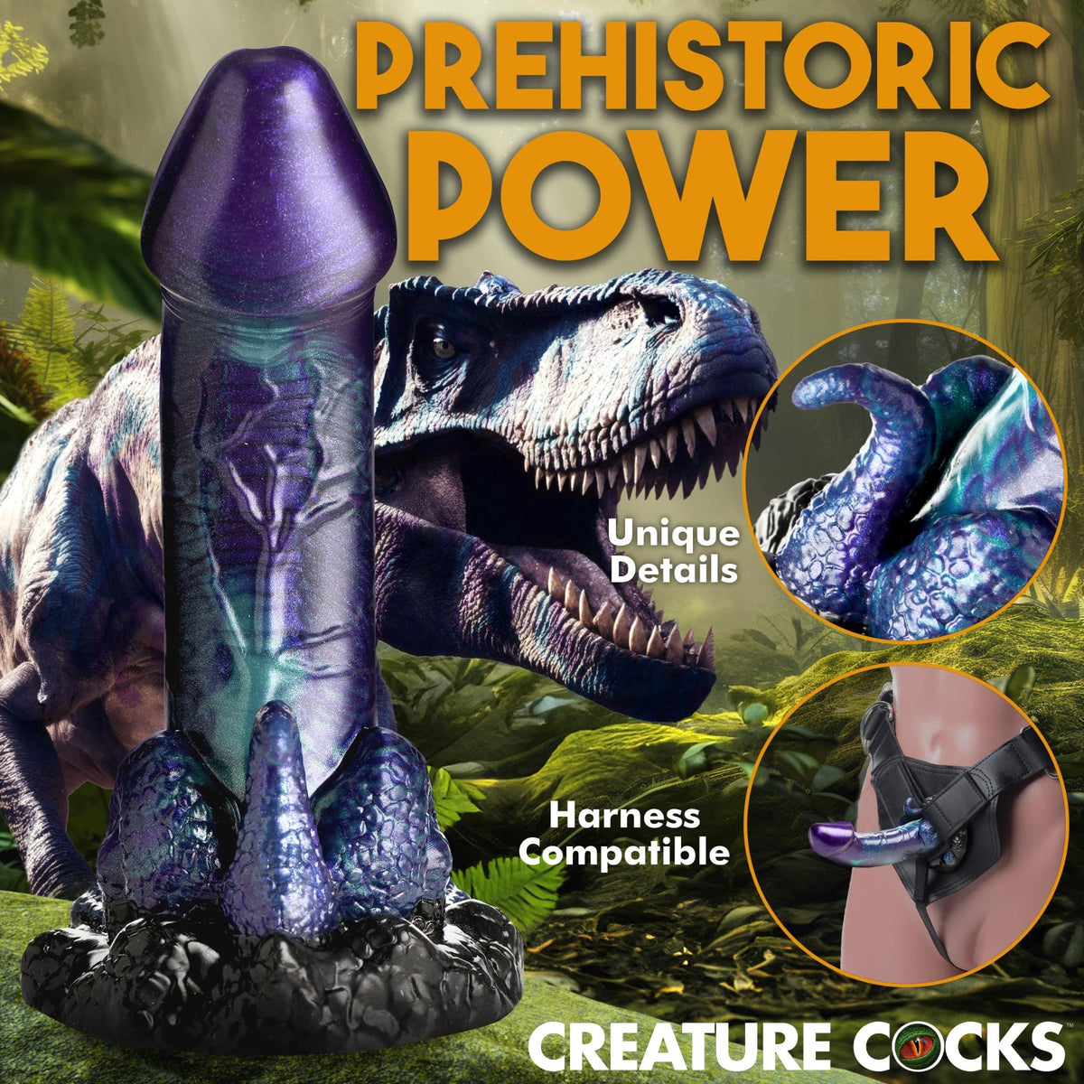 Dino - Dick Silicone Dildo - Large - Royal Sins